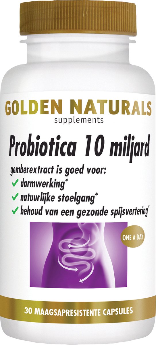 Goedkoopste Golden Naturals Probiotica 10 miljard (30 veganistische maagsapresistente capsules