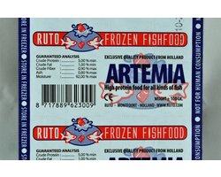Ruto Artemia diepvriesvoer 100 gram | 20 bloks blisterverpakking zonder kartonnen omdoos Diepvries