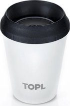 TOPL TPL8OW Gobelet isotherme - Acier inoxydable - Avec couvercle intelligent - 236 ML - Wit
