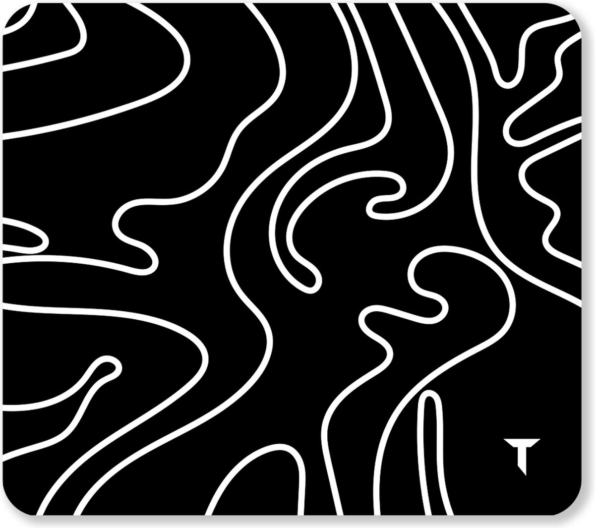 Tommiboi muismat - Topo collectie Zwart - Kleine muismat - 45x40 cm – Anti-slip – Kleine Gaming Muismat