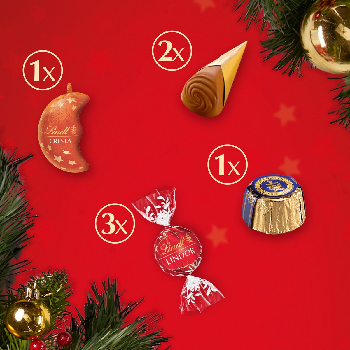 Lindt Chocolade Adventskalender 2026 Kersttraditie voor Kinderen 253 gram - Aftellen tot Kerst - 24 chocolade verrassingen- Kerstcadeau - Chocolade cadeau – foto 5