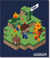 Minecraft - Couverture en polaire Steve et les zombies (100x140cm)