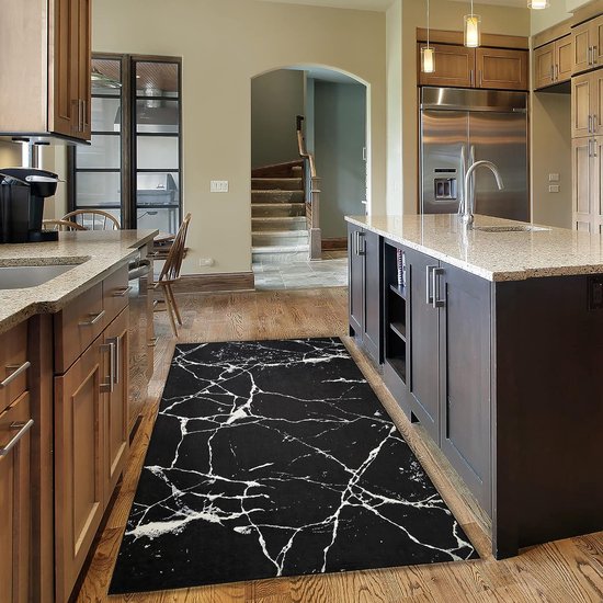 RxueSug Loper Gang Tapijt 80 x 140 cm Keukentapijt Voorspoelbak Wasbaar Antislip Vintage Keukenmat Loopmat voor Keuken Slaapkamer Woonkamer Entree Wasruimte Deurmat
