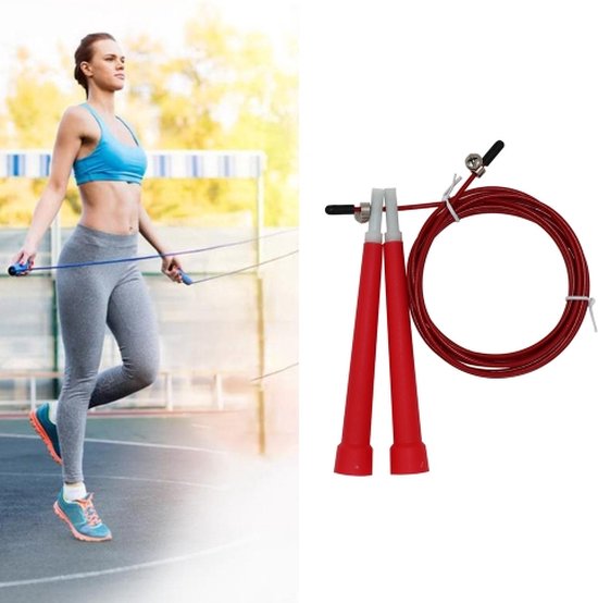 Corde à Sauter Ajustable Fitness – Fil Acier 2,8m – Noir – Entraînement Maison
