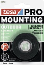 tesa Mounting PRO Outdoor 66751-00000-00 Montagetape Transparant (l x b) 1.5 m x 19 mm 1 stuk(s)