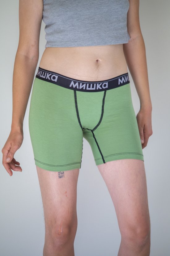 Mishka bamboe vrouwenboxer groen - XS