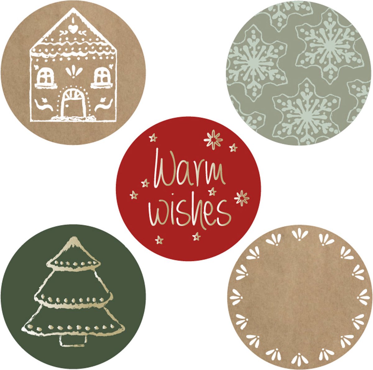 Kerststickers – 500 st