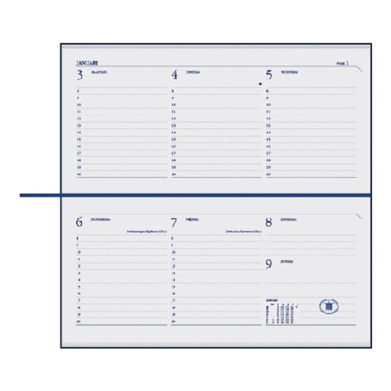 Mini Zakagenda 2026 A7 - Compacte Weekplanner Met PU Leder Cover, Hoogwaardig Papier En Maand- & Weekoverzichten