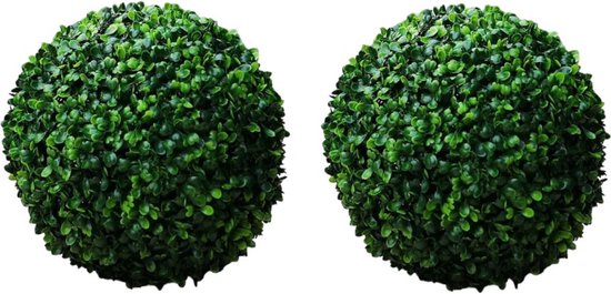Buxusbol Groot - 2 x 50 cm - kunstplant - planten - Nep plant - groen - Kunstplant - Decoratie - voor binnen - voor buiten
