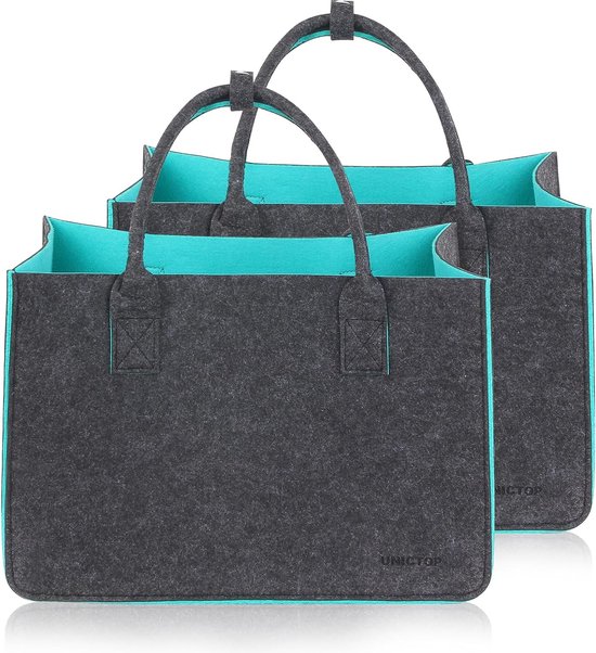 Grote Viltzakken Shopper Set van 2 - 20L Opvouwbare Boodschappentas en
