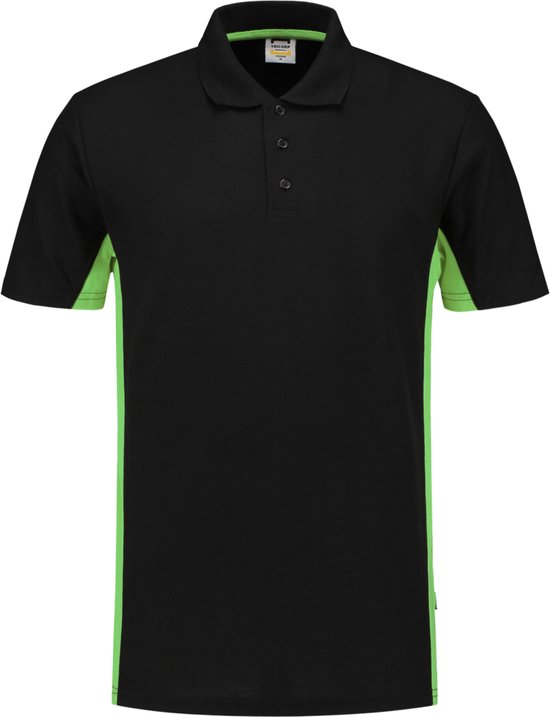 Tricorp Poloshirt Bicolor 202004 Zwart/Lime - Maat XL