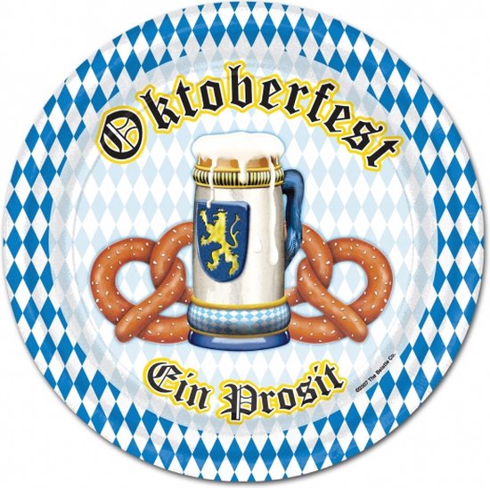 Oktoberfest bordjes 8 stuks
