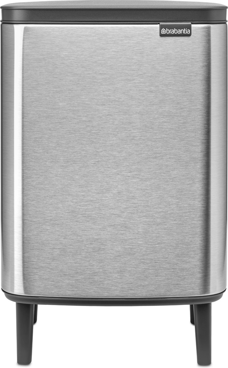 Goedkoopste Brabantia Bo Hi Prullenbak - 12 liter - Matt Steel Fingerprint Proof