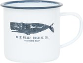 Tasse émaillée baleine blanche 8x8 - BATELA