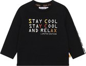 Dirkje - T-shirt - Stay - Cool - Relax - Antraciet - Maat 116