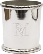 Riviera Maison wijnkoeler, Rond, RM logo, 3 flessen - RM Monogram Wine Cooler 4 Liter - zilver