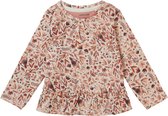 Noppies Girls tee Vinto long sleeve allover print Meisjes T-shirt - Cameo Brown - Maat 74