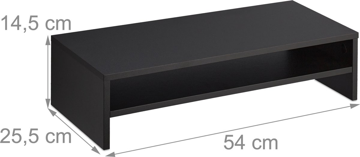 Relaxdays monitor stand, height adjustable, HxWxD