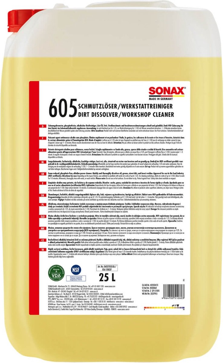 Goedkoopste Sonax - Vuiloplosser/Werkplaatsreiniger - 25L
