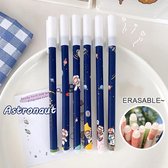 Uitgumbare Pen Set van 4 Stuks - Uitwisbare Pen Astronaut - School - Pennenset - Verschillende modellen - Voor Jongens en meisjes
