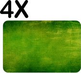 BWK Stevige Placemat - Groene Vegen Achtegrond - Set van 4 Placemats - 45x30 cm - 1 mm dik Polystyreen - Afneembaar