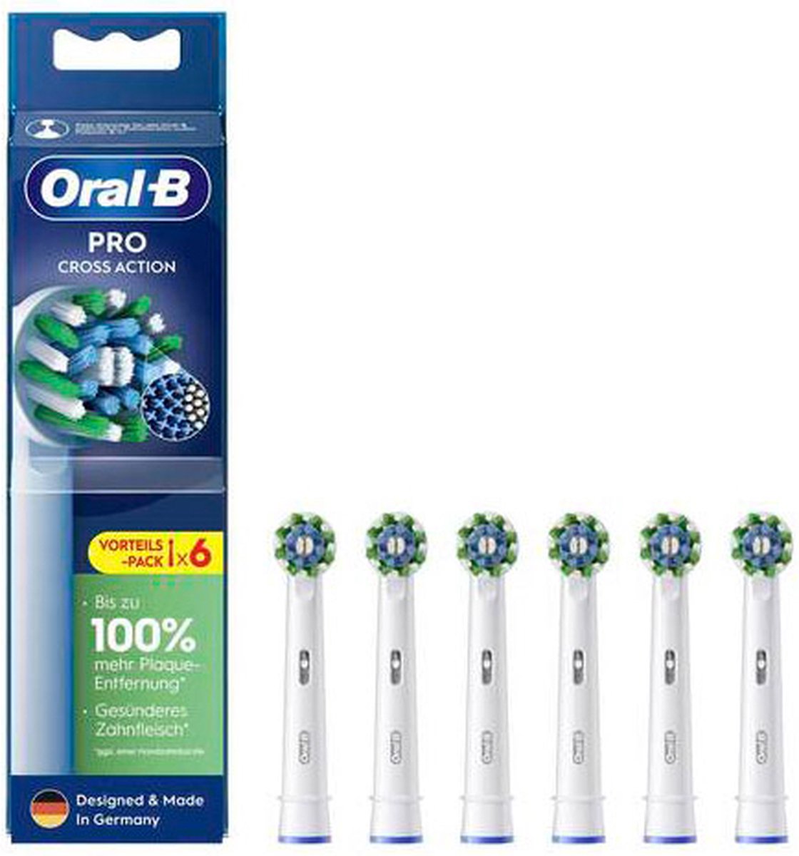 Oral-B Pro Cross Action Opzetborstels, Set Van 6