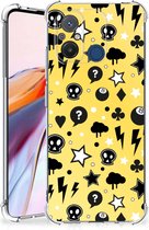 Case Xiaomi Redmi 12C GSM Hoesje met doorzichtige rand Punk Yellow