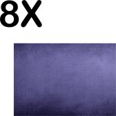 BWK Textiele Placemat - Paarse Vegen Achtergrond - Set van 8 Placemats - 40x30 cm - Polyester Stof - Afneembaar