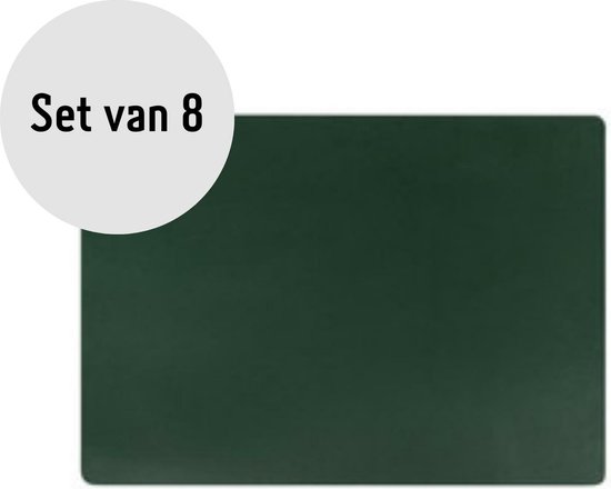 Krumble Set de table en Cuir PU - Set de Napperons - Sets de table - Sous-couche - Sous-couches - Vert - Set de 8