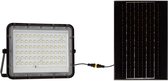 V-tac VT-120W LED Solar Floodlight - 4000K - 12000mAh - 3M kabel - Incl. afstandsbediening - Zwart
