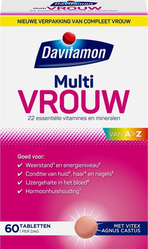 Davitamon Multi Vrouw - Multivitamines & mineralen voor de vrouw - 60 tabletten