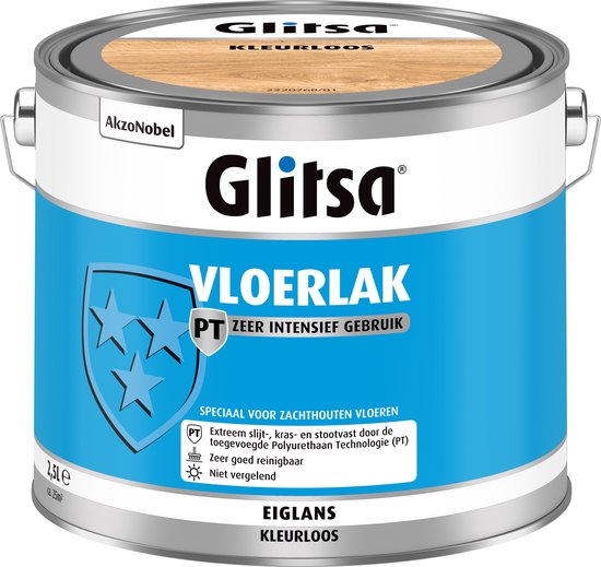 Glitsa Acryl Vloerlak - Transparant - 2,5 liter
