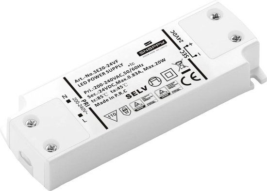 Dehner Elektronik SE 20-24VF (24VDC) Transformateur LED, driver LED Tension constante 20 W 0,833 A 24 V/ DC Convient pour
