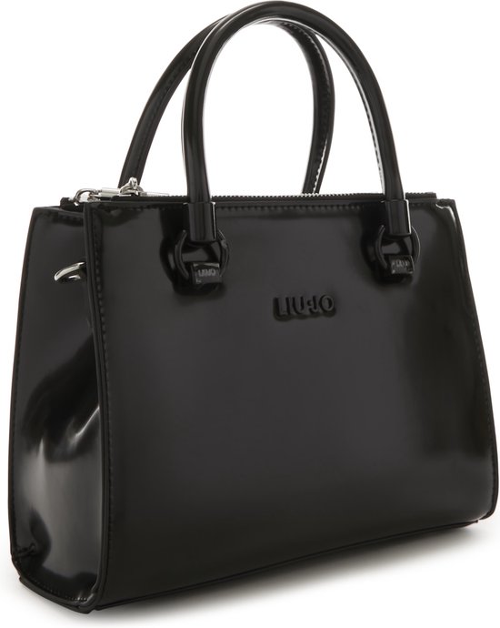LIU JO Handtas Schoudertas Manhattan Satchel Double Zip Nero Zwart