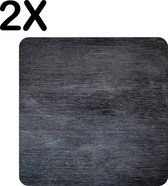 BWK Stevige Placemat - Krijt Uitgeveegd op Schoolbord - Set van 2 Placemats - 50x50 cm - 1 mm dik Polystyreen - Afneembaar