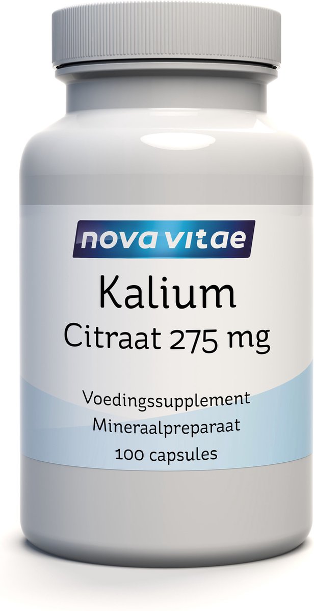 Kalium - Citraat - Potassium - 275 mg - 100 capsules - Nova Vitae