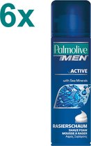 Palmolive - Men - Active - Sea Minerals - Scheergel - 6x 200ml - Voordeelverpakking