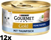 Gourmet Gold Mousse - kattenvoer natvoer - Tonijn - 12 x 85 gr