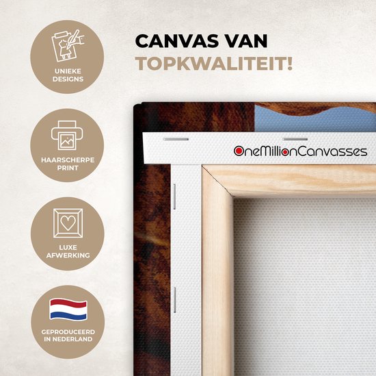 Tableau sur toile - Toile sur toile - Grotte - Désert - Nature - Soleil - Décoration murale - 90x60 cm - Toile - Salon