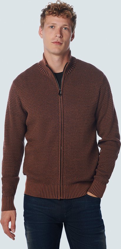 No Excess Hommes Cardigan Pull Marron XL