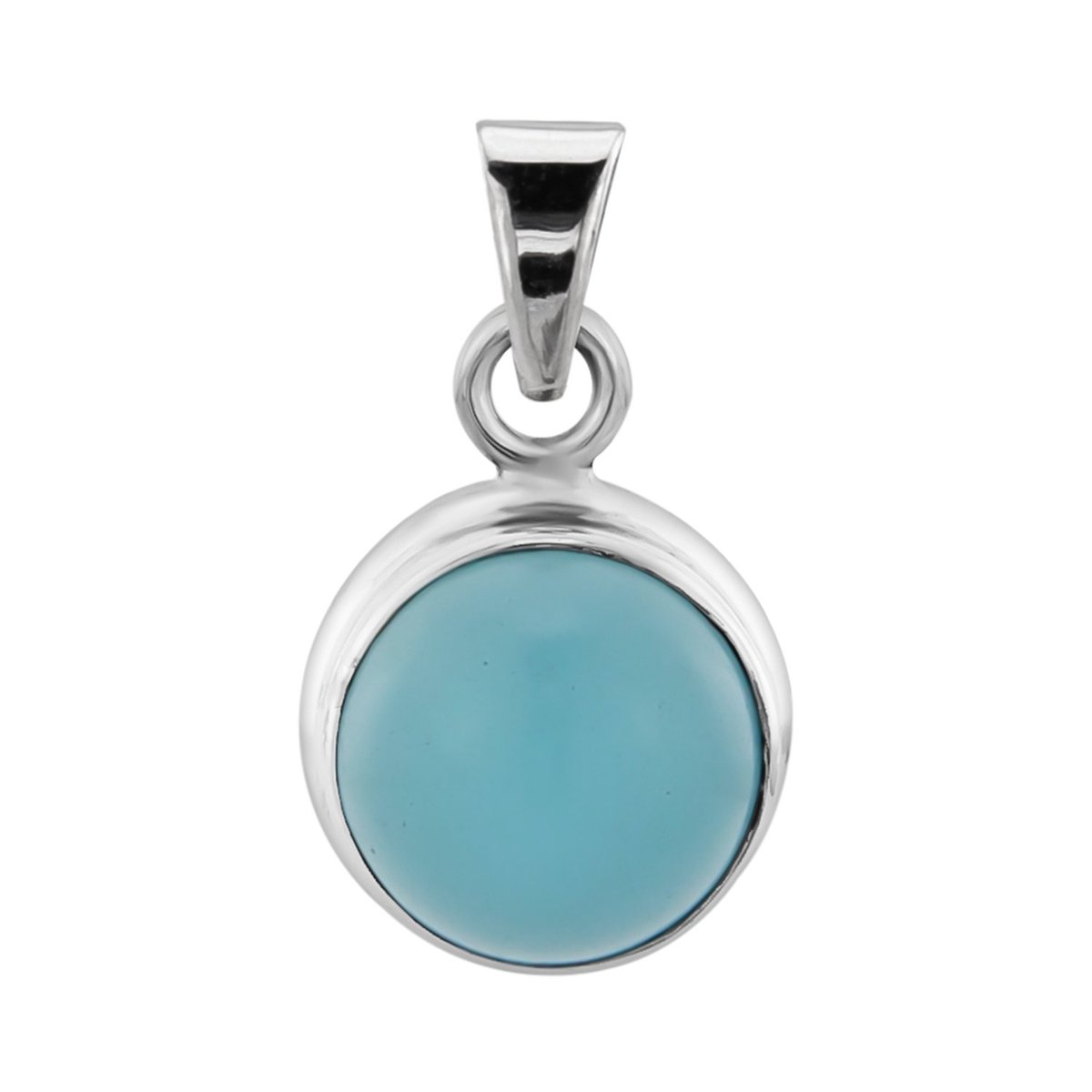 WeLoveSilver - zilveren hanger - chalcedoon - rond - 925 zilver