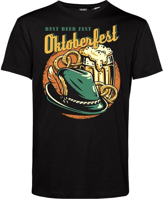 T-shirt Print Oktoberfest | Oktoberfest dames heren | Lederhosen man | Foute party | Zwart | maat 5XL