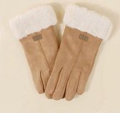 Gevoerde pluche handschoenen - Kaki - Winter Kleding - Cadeau - Outdoor Accessoires - Fashion - Trendy