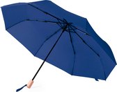 Paraplu opvouwbaar windproof - Paraplu's - Duurzaam - Regenbescherming - Diameter 95 cm - RPET - Hout - Marineblauw