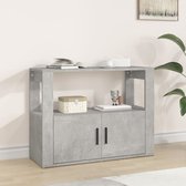 The Living Store Dressoir Betongrijs - 80 x 30 x 60 cm (B x D x H) - Praktisch en elegant