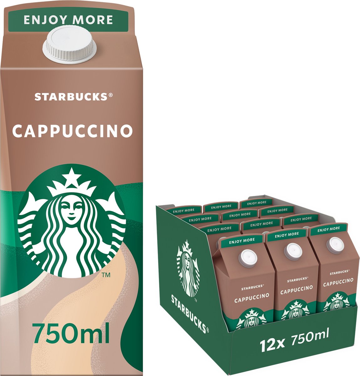 Starbucks Multiserve cappuccino ijskoffie - 12 x 750ml