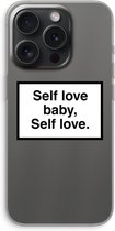 Case Company® - Hoesje geschikt voor iPhone 15 Pro hoesje - Self love - Soft Cover Telefoonhoesje - Bescherming aan alle Kanten en Schermrand