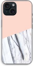 Case Company® - Hoesje geschikt voor iPhone 15 hoesje - A touch of peach - Soft Cover Telefoonhoesje - Bescherming aan alle Kanten en Schermrand