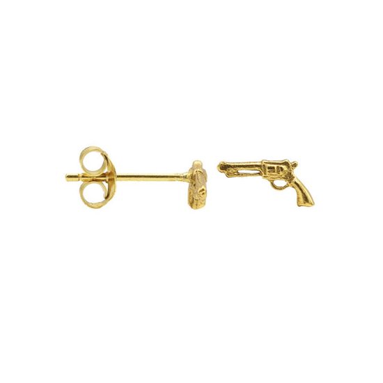 Karma Symbols oorbel M1685 pistool goud