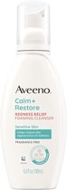 Aveeno Calm + Restore - Redness Relief Foaming Cleanser - Sensitive Skin -Fragrance Free (180 ml)